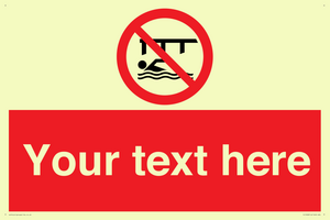 Custom Do not swim in the vicinity of piers